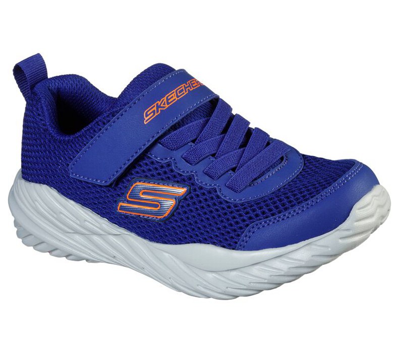 Skechers Pojkar Blå/Orange Sneakers - Nitro Sprint - Krodon - Sverige (WFODR-7890)